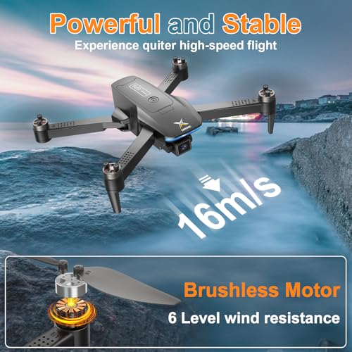 4K Camera GPS Drone for Adults, Brushless FPV Quadcopter with Auto Return, Foldable C619