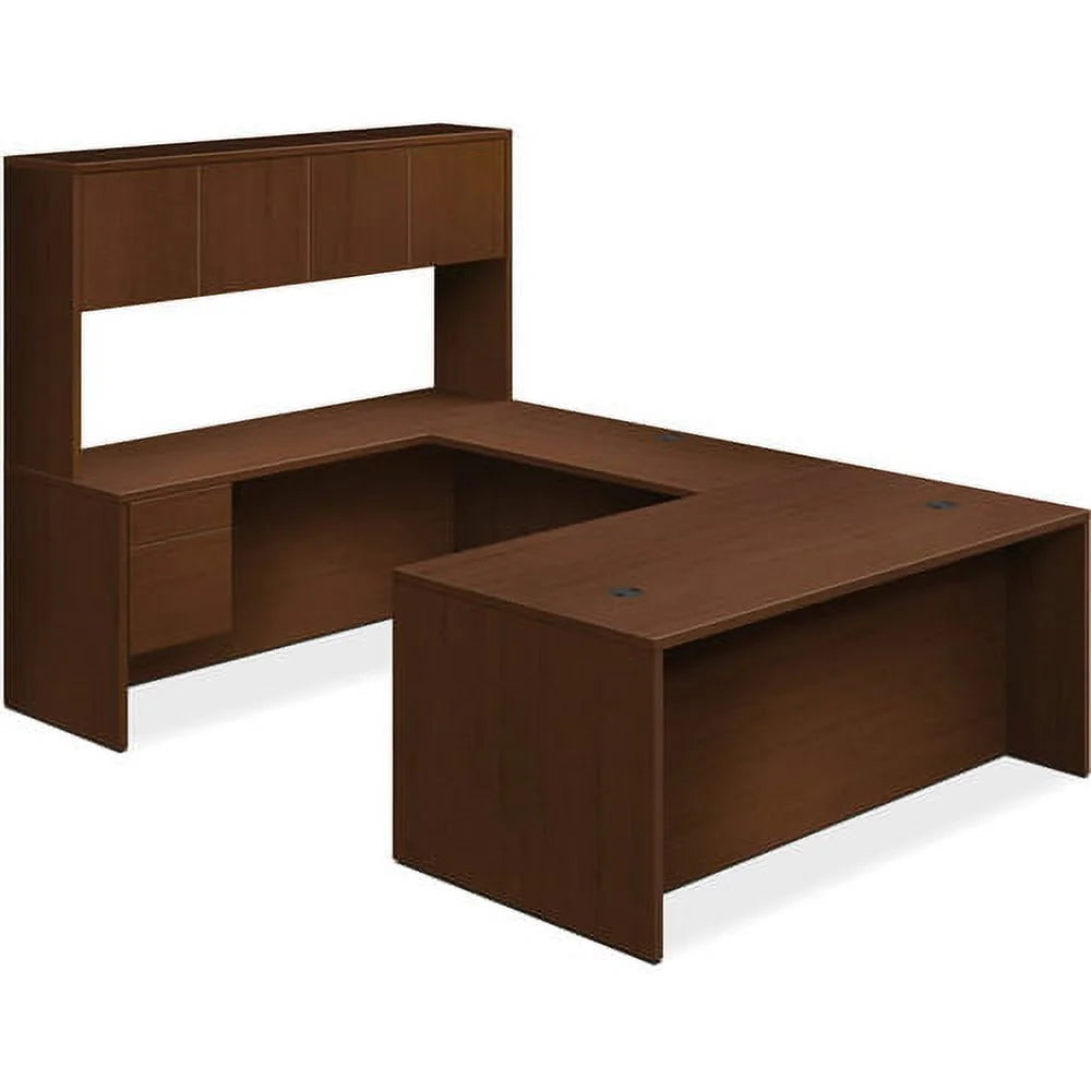 2-Drawer 48" x 24" Work Surface with File Drawer, Single Pedestal E618