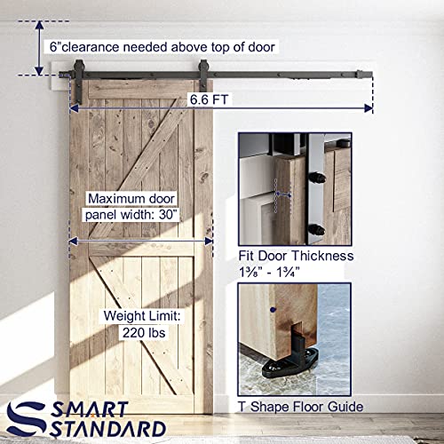 Sliding Barn Door Soft Close Hardware Kit for 36-40 Inch Door Panel Q939896