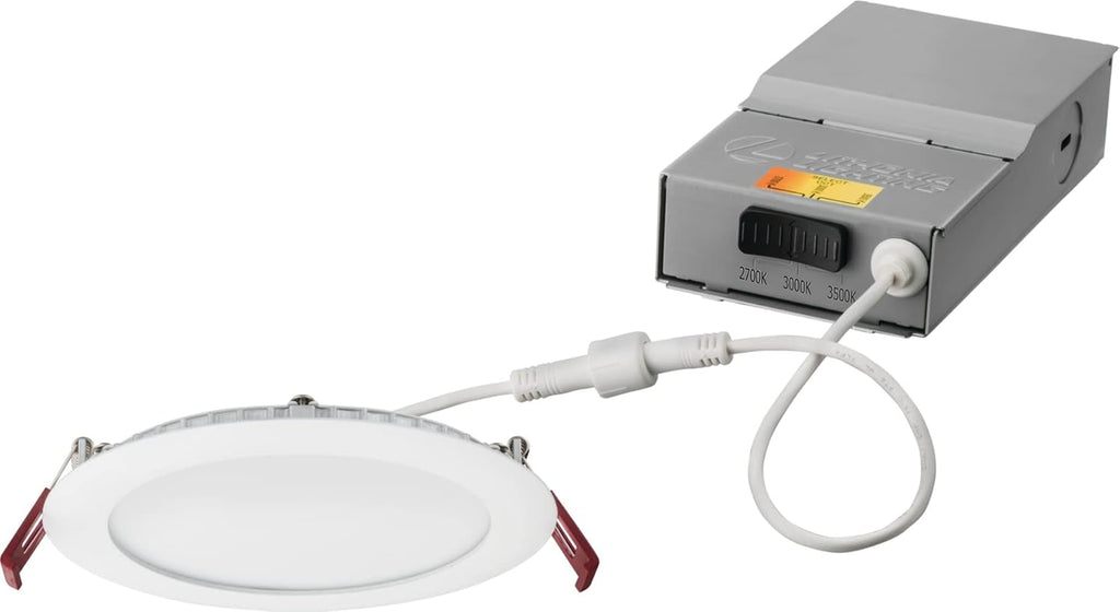 Recessed Wafer Downlight, Ultra Thin Round Trim, Switchable Color Temperature I94489
