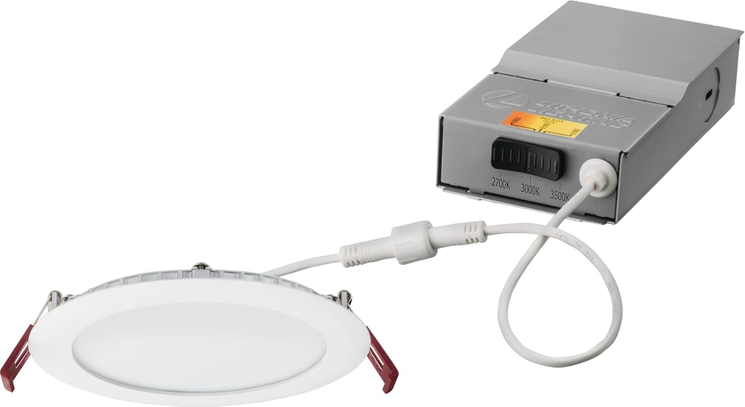 Recessed Wafer Downlight, Ultra Thin Round Trim, Switchable Color Temperature I94489