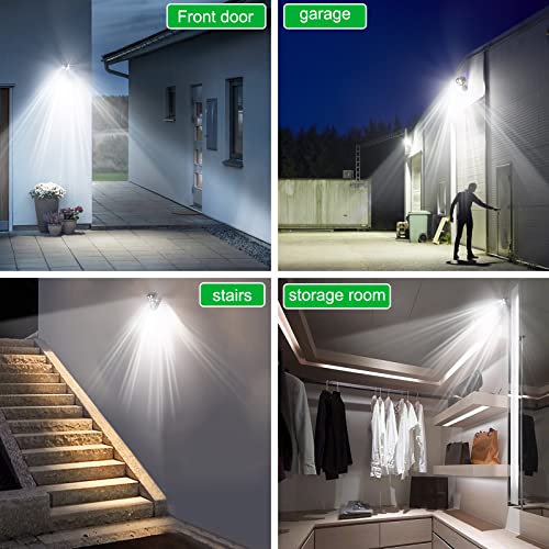 Motion Sensor Outdoor Lights, Battery Powered Waterproof LED Spotlight, 6000K Security Light for Garage and Yard, 2 Pack G210