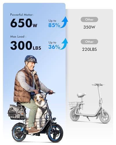 Electric Scooter for Adults with Seat, Foldable Design X165997