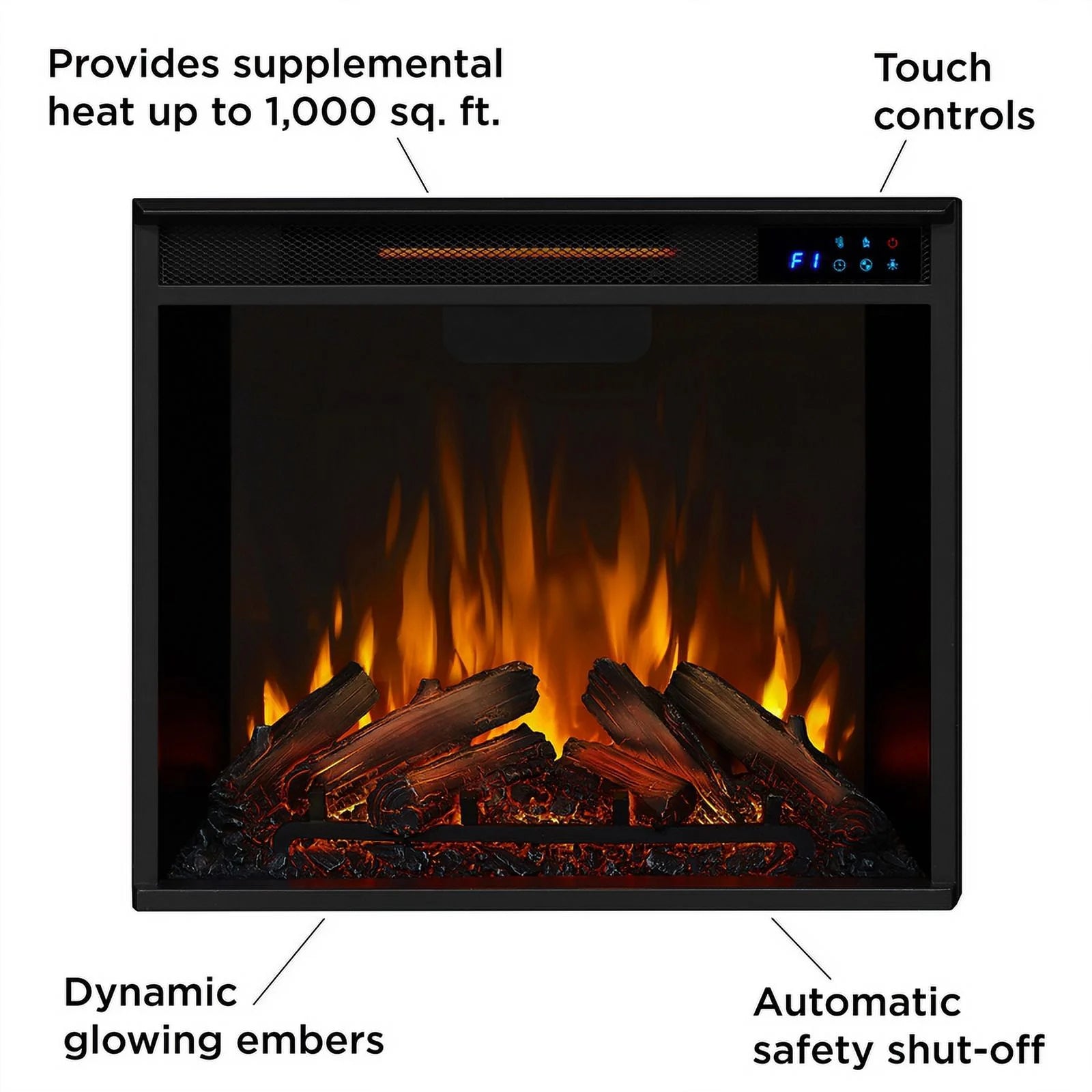 Electric Fireplace TV Stand in Heritage Oak S43954