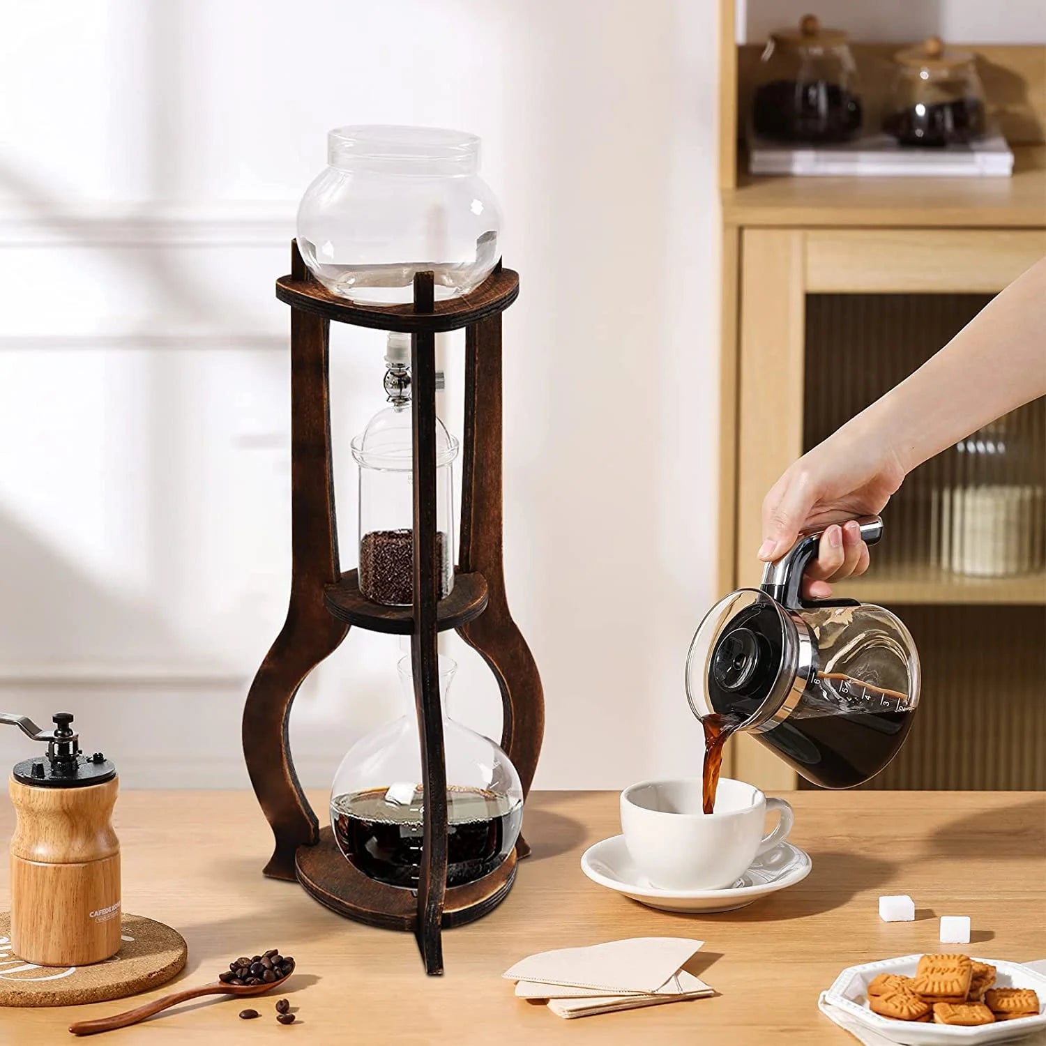 Cold Brew Coffee Maker 600ml Glass Drip Tower O1536