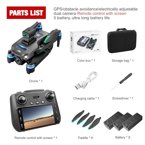 Drone with 4K Camera GPS, 5G Remote Controller, Obstacle Avoidance, 60 Mins Flight N45079