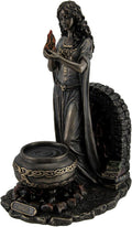 Veronese Design 9 5/8" Tall Brigid Goddess of Hearth and Home Holding Sacred Flame Statue Cold Cast Resin Antique Bronze Finish