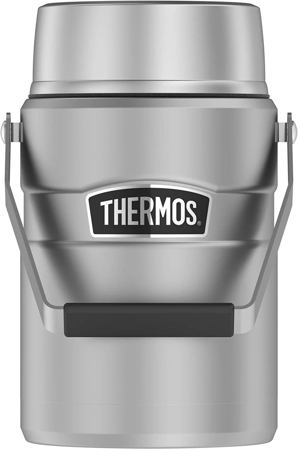 Thermos Stainless King 47 Ounce Vacuum Insulated Food Jar with 2 Inserts, Stainless Steel