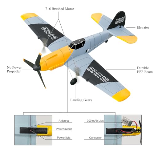 3 Channel RC Plane Ready to Fly, 2.4GHz 6-axis Gyro, Easy for Kids & Beginners S2942