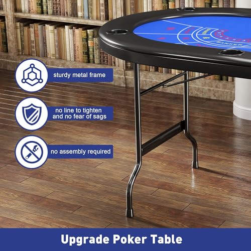 Foldable Blackjack Poker Table with Cup Holders G3690