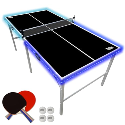 6 ft x 3 ft Portable Folding Ping Pong Table for Indoor Outdoor A180928