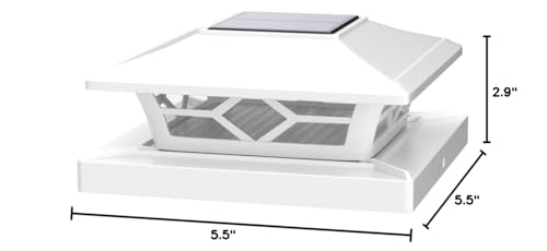 Solar Post Cap Lights 4-Pack for 4x4/6x6 Wooden and Vinyl Fence Posts X840634