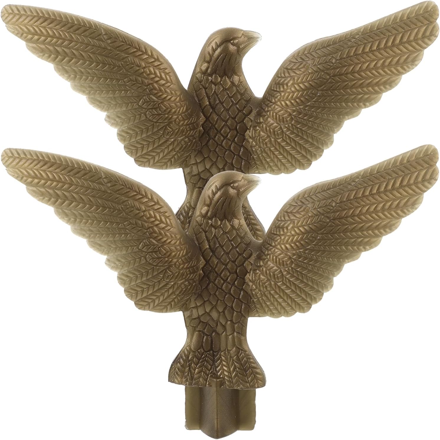 Yardwe Eagle Flag Pole Topper 2pcs Golden Plastic Eagle Flag Pole Finial Ornament
