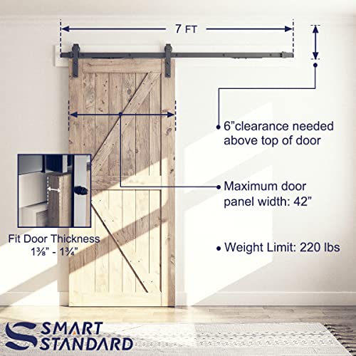 Sliding Barn Door Soft Close Hardware Kit for 36-40 Inch Door Panel Q939896