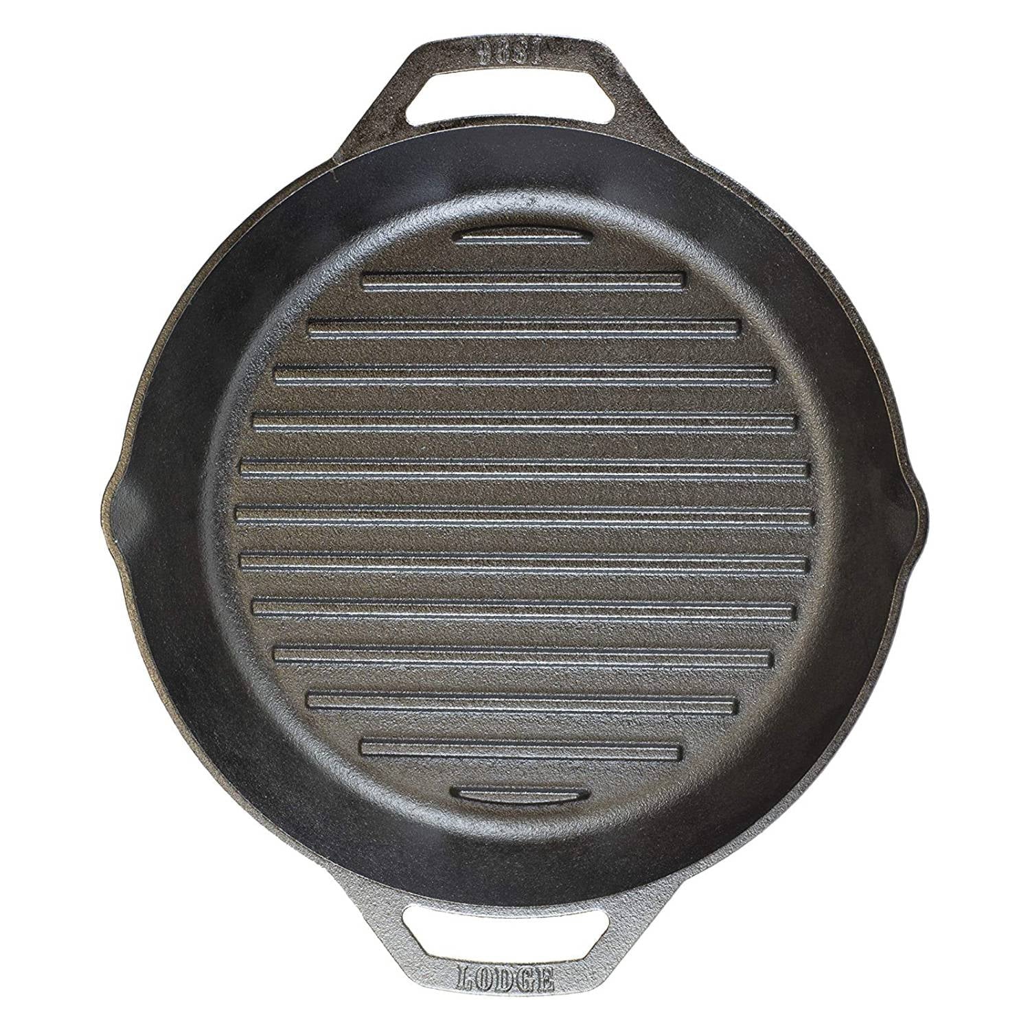 Cast Iron Grill Pan for Indoor and Outdoor Use, 12 Inch X601