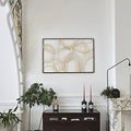 LuxenHome Metal Wall Art, 36" Gold Wall Decor, Luxury Living Room Wall Decor with Black Frame, Mordern Hanging Abstract Metal Wall Decoration, Large Wall Art Decor, Wall Sculptures Home Decor