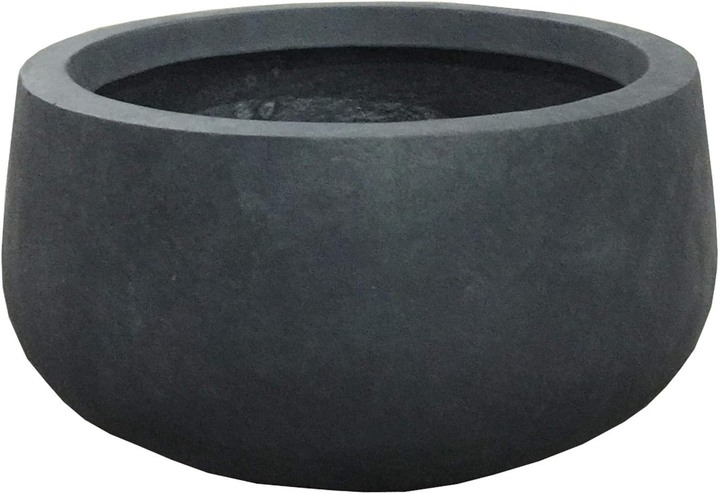 16" Round Charcoal Lightweight Bowl Planter T712