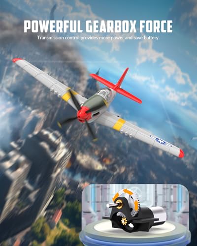 RC Plane 4 Channel Remote Control Fighter Airplane with 6-Axis Gyro, Easy to Fly for Beginners L2816