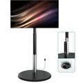 Mobile TV Stand with Power Outlet, Rolling Cart for 27-65 Inch Monitors, Height Adjustable H3227