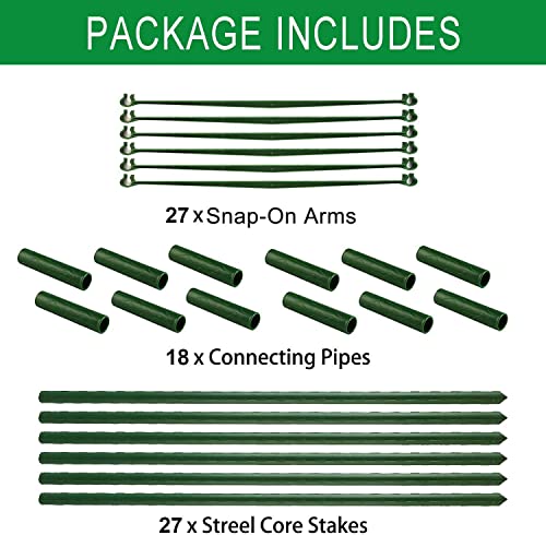 Tomato Cages for Garden, Deformable Plant Stakes up to 48 Inch N148