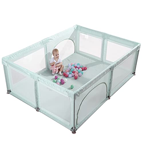 Extra Large Baby Playpen with Window Gates, Indoor Safety Activity Center Q865