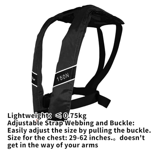 Automatic Inflatable Life Jacket for Adults, Low Profile, 330 lbs E6850