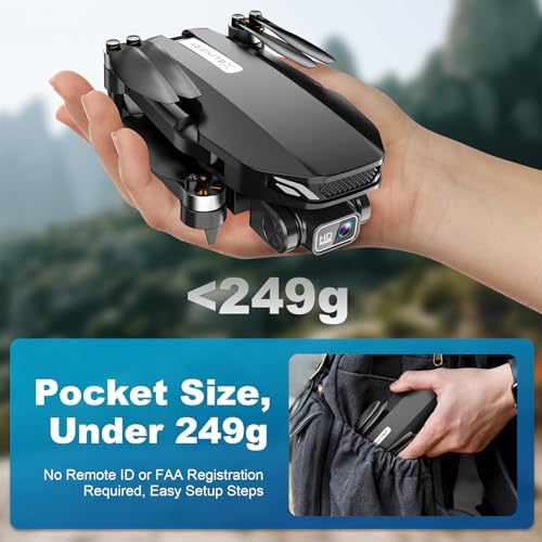 Foldable 2K HD FPV Drone with Brushless Motor for Kids and Beginners T556811
