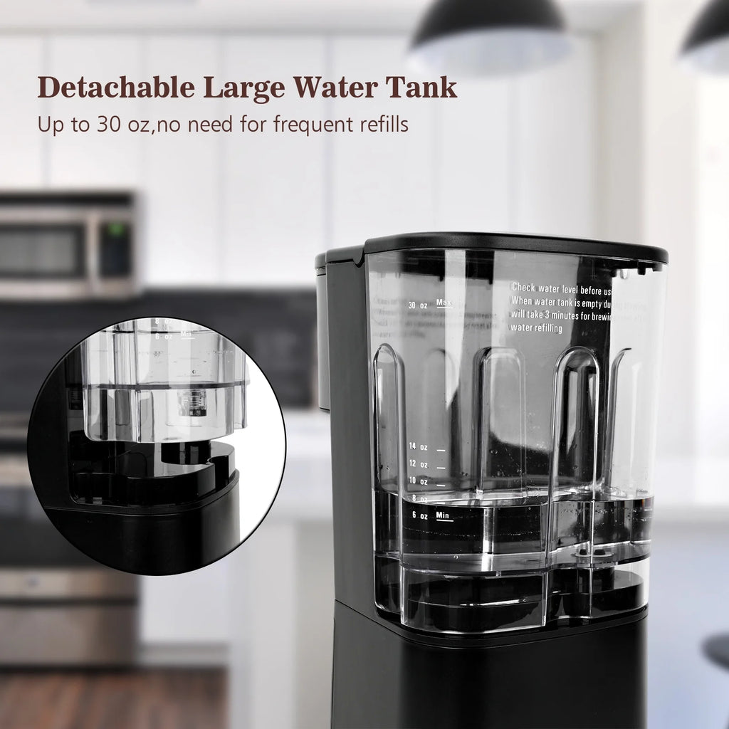 Single Serve Coffee Maker for K Cup & Ground Coffee, Hot and Iced, Black U14162