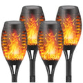 Solar Lights Outdoor - 4Pack Solar Torch Light with Flickering Flame,Waterproof Solar Garden Lights,Outdoor Solar Lights for Yard,Flame Torches for Outside Decor Decorations Patio Pathway (Warm light)