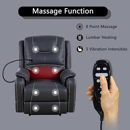 Zero Gravity Electric Recliner with Heat and Massage, Phone Holder, USB Port T74234