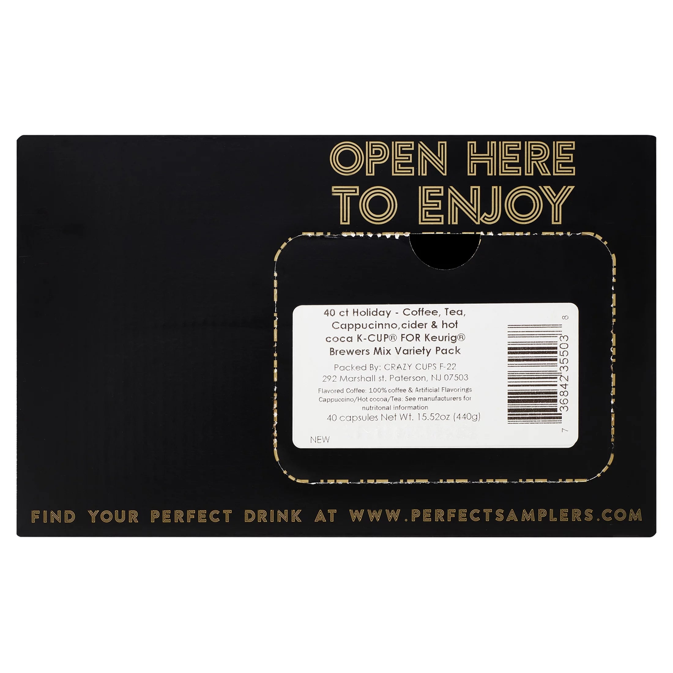 Winter Flavored Coffee, Tea, Hot Cocoa and Cider Single Serve Cups, 40 Count H50530