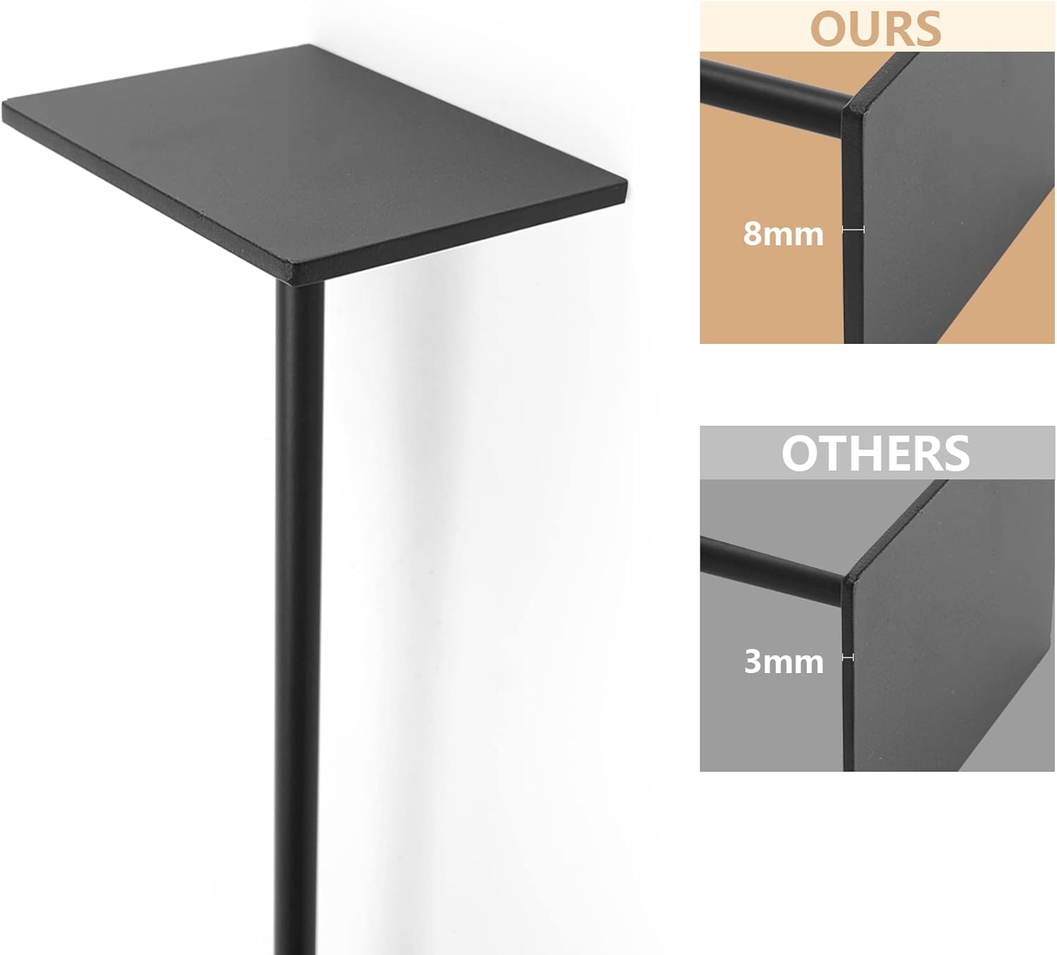 Tall Floor Candelabra Holder for 9 Candles, Black Metal A795802