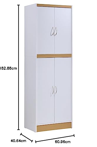 4 Door Kitchen Pantry with Four Shelves E56107