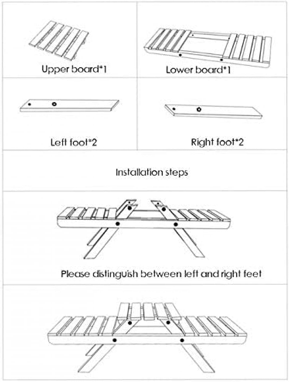 Folding Plant Stand, 2 Tier Ladder Wood Shelf for Indoor, Yard, Garden X969326