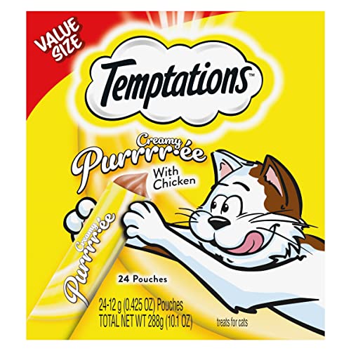 Creamy Puree Lickable Cat Treats, 0.42 oz Tubes, 48 Count Y26330