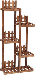 Plant Display Stand Potted Rack Flower Pot Holder Storage Shelves Herb Bonsai Shelf Wooden Multi-Layer Ideal Gardeners Gift for Garden Indoor