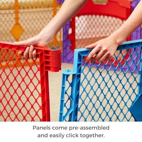 6 Panel Free Standing Play Yard, Indoor or Outdoor Baby Playpen, 26" Tall L806