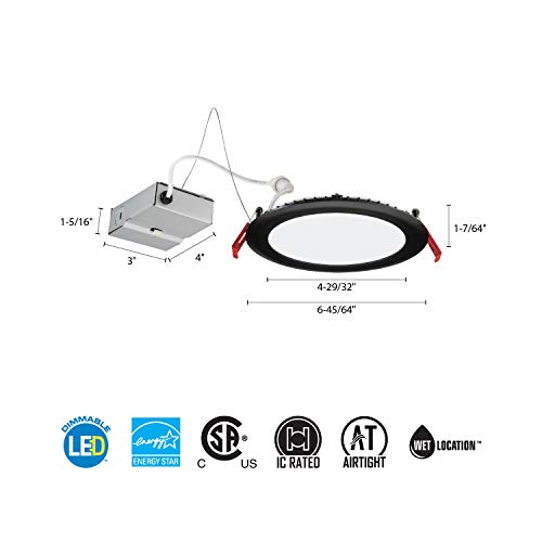 Ultra Thin Recessed Downlight, 6 inch, Selectable Color Temperature B47846
