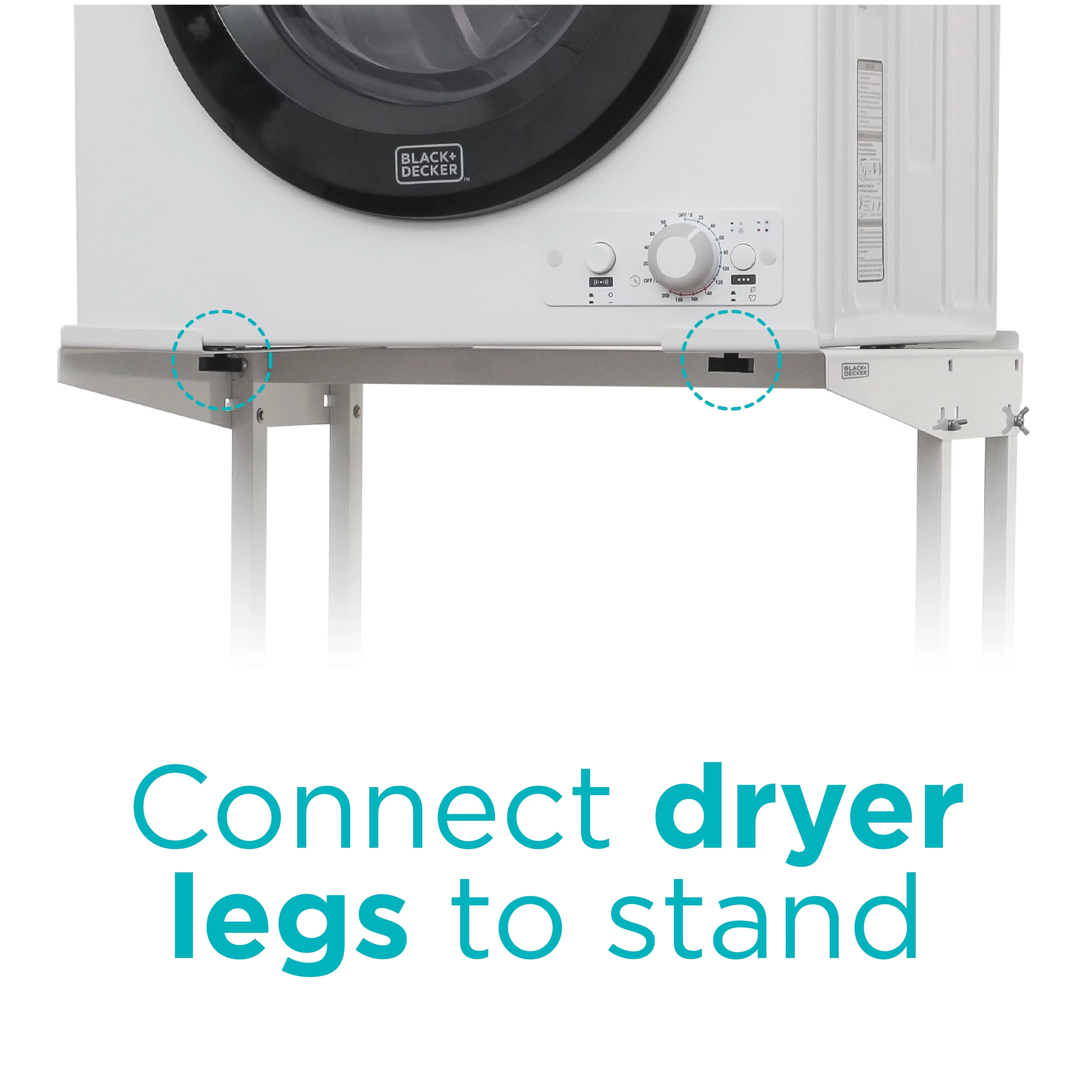Washer Dryer Stacking Rack Stand, White R2631