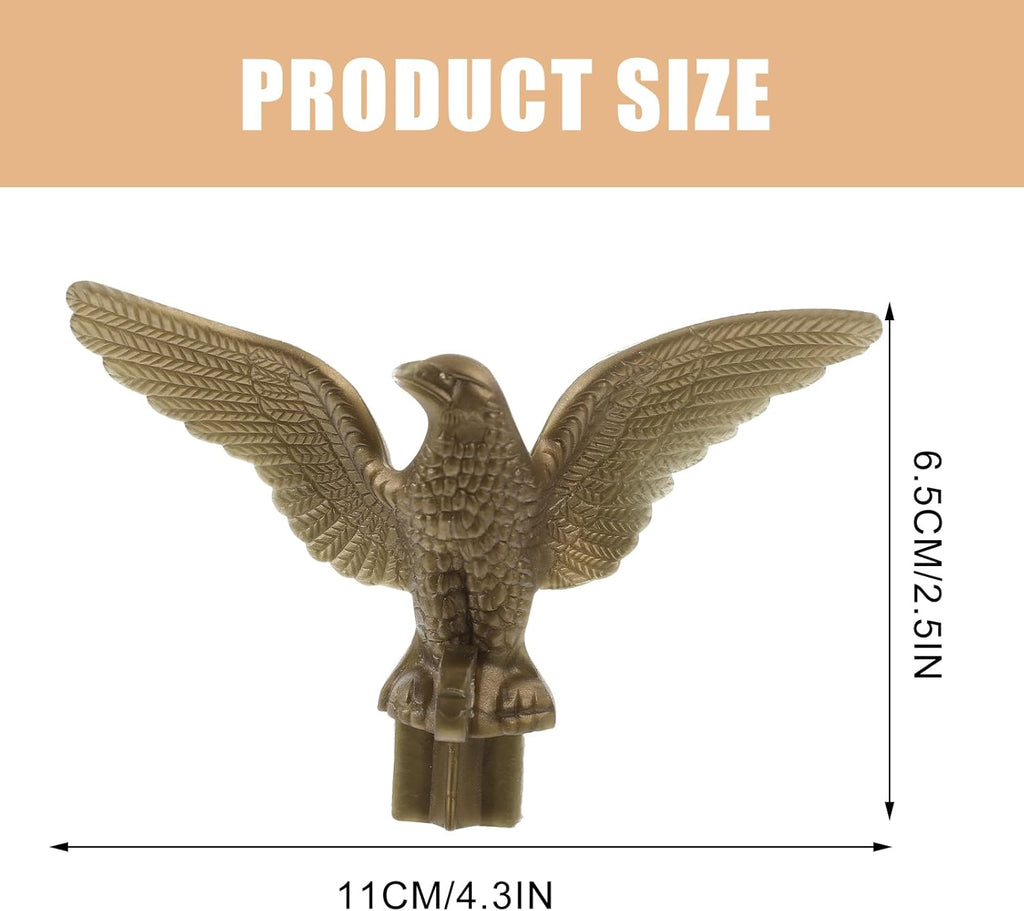Golden Plastic Eagle Flag Pole Topper 2 Pack Y535