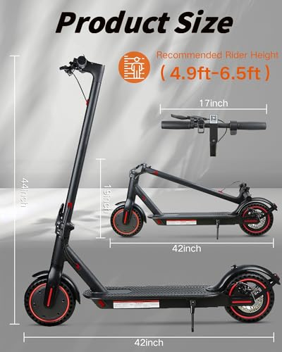 Electric Scooter for Adults, 500W Motor, Folding with Dual Suspension D383