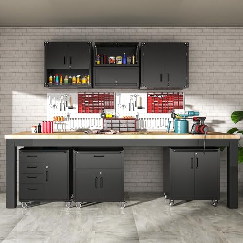 Rolling Tool Storage Cabinet with 4 Drawer and Locking Door U282375