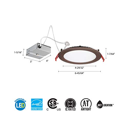 Ultra Thin Recessed Downlight, 6 inch, Selectable Color Temperature B47846