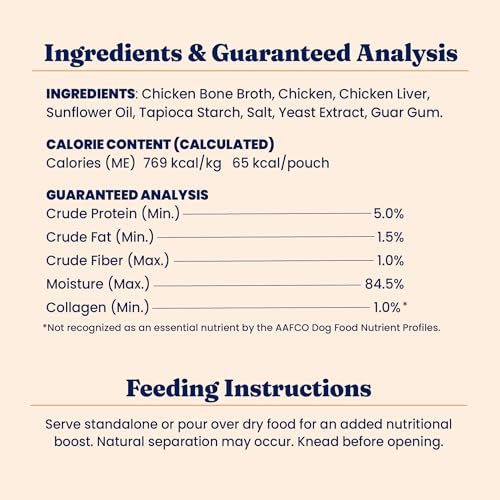 Bone Broth Cat Food Topper with Chicken and Collagen, 12ct T18168