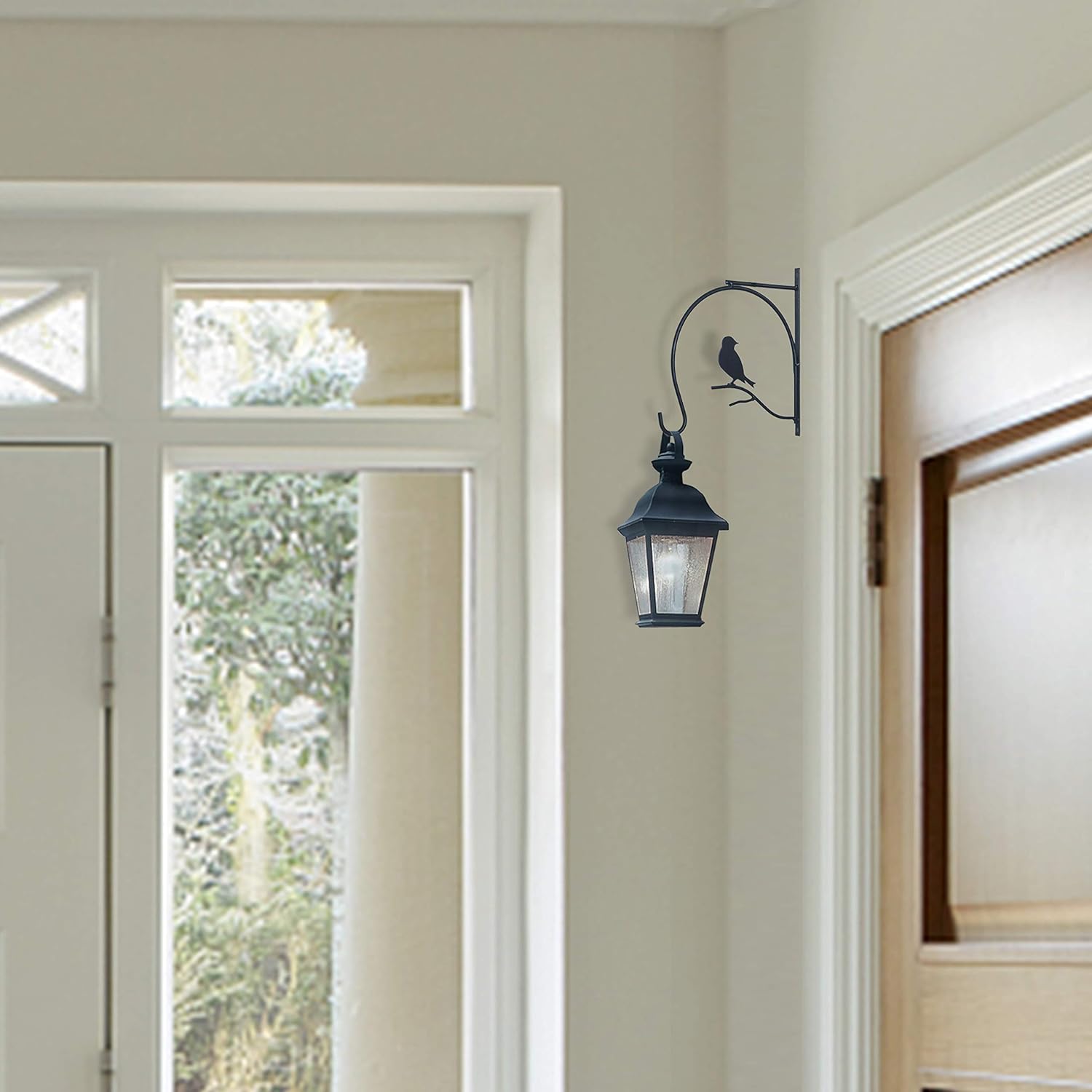 Wall Mounted Plant Hanger Bracket, 10 Inch, 2 Pack, Black L623513