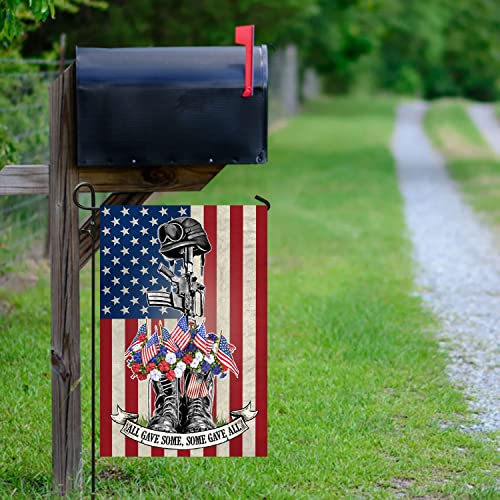 Patriotic American Flag House and Garden Flag Set E247116