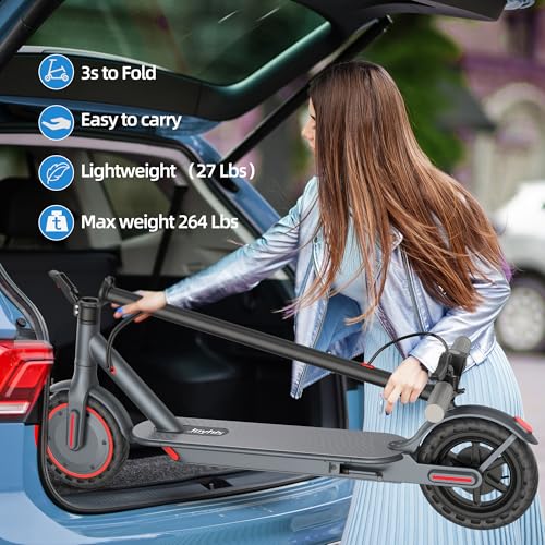 Electric Scooter for Adults, 350W, 19 Mph, 15-19 Mile Range, Folding with 8.5" Solid Tires O775637