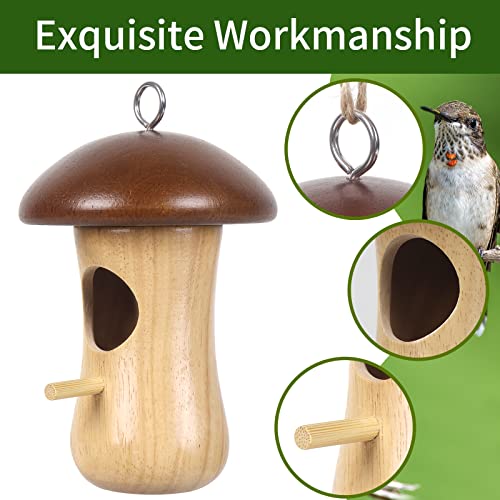Hummingbird House Hanging Nest with Leaf for Outdoor Garden E75078