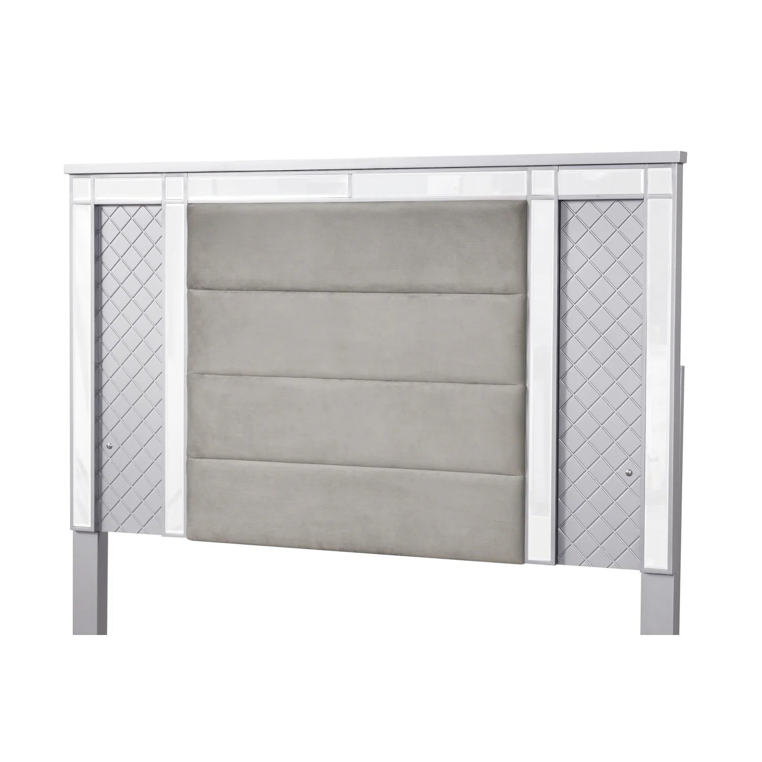 King Bed Silver Champagne with Mirror C721
