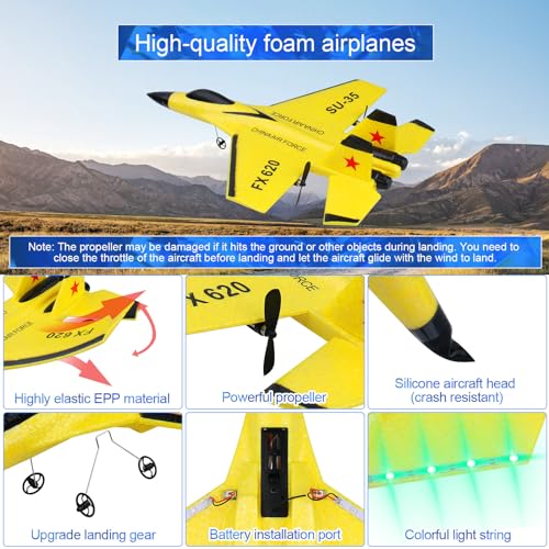 RC Airplane 2.4GHz Ready to Fly with Night Lights USB Charging R21201